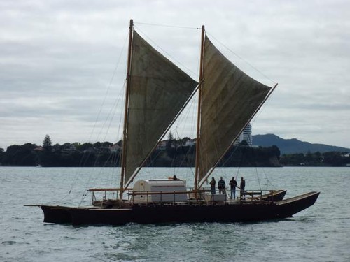 A large sail wardrobe has been constructed by Norths NZ, for the boats, for the most part using 9 oz Dacron which is tanbark in colour.  © SW